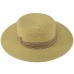 C.C Unisex Grosgrain Band Wide Porkpie Boater Derby Flat Top Fedora Sun Hat  eb-51754141